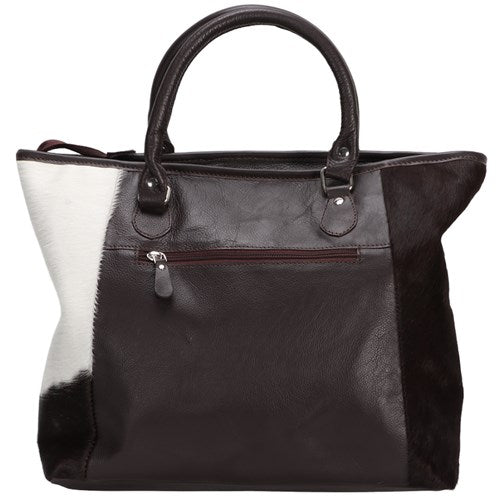 Fort Worth Tooled Handbag w/Cowhide