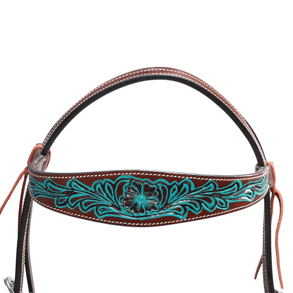 Turquoise Flower Headstall