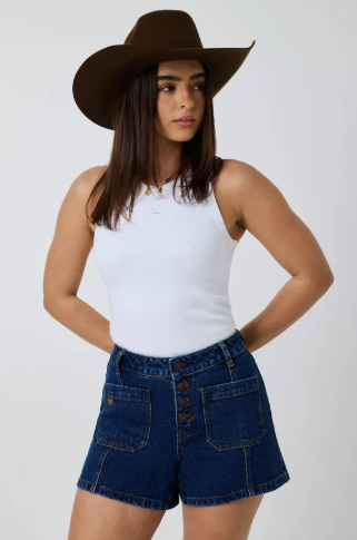 Mollie Womens High Rise Sailor Short