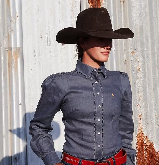 Denim Blue w Gold Detail