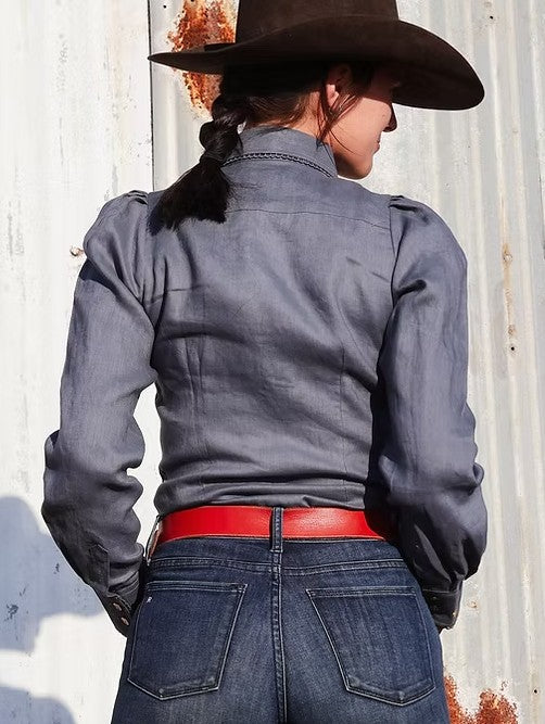 Denim Blue w Gold Detail