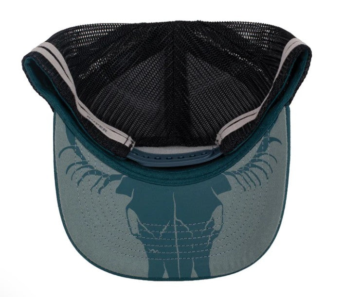 Roper Trucker Cap Bull Skull Petrol