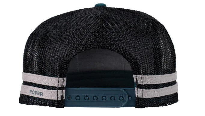 Roper Trucker Cap Bull Skull Petrol