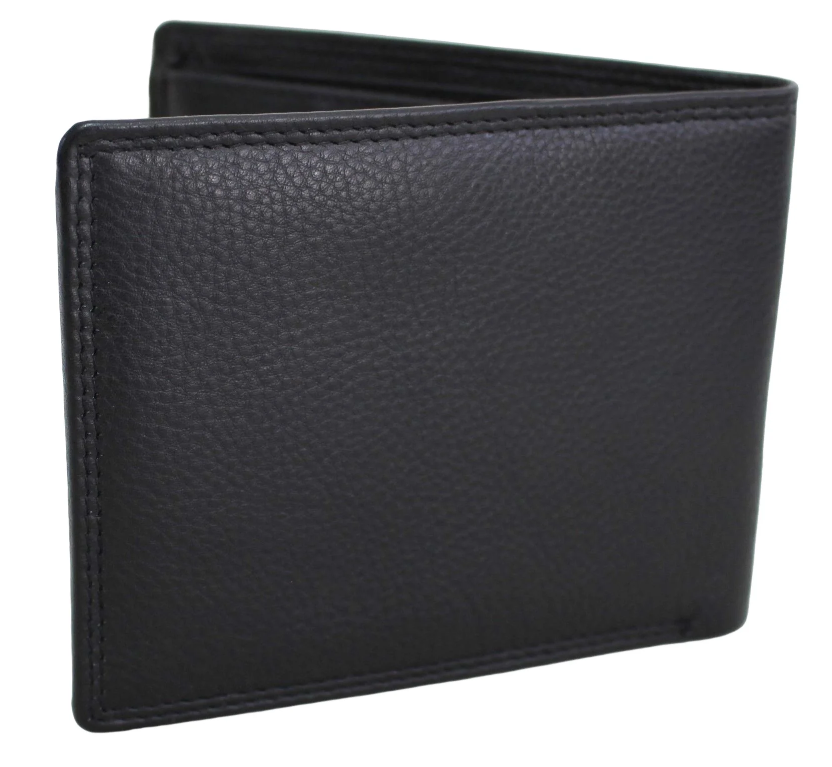 RFID Security Lined Leather Wallet Quality Full Grain Cow Hide Leather.