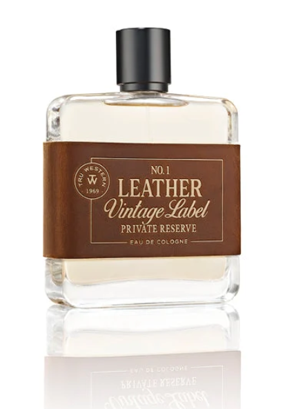 TRU WESTERN MNS LEATHER VINTAGE LABEL #1 PRIVATE RESERVE EAU DE COLOGNE 100ML