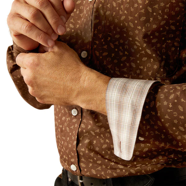 ARIAT MNS WRINKLE FREE FARLEY FITTED LS SHIRT