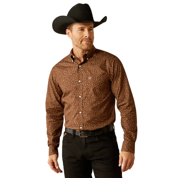ARIAT MNS WRINKLE FREE FARLEY FITTED LS SHIRT