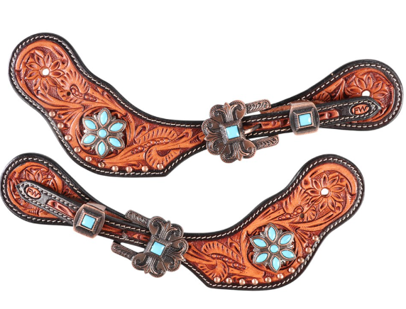 Wildflower Spur Straps Turquoise &amp; Copper