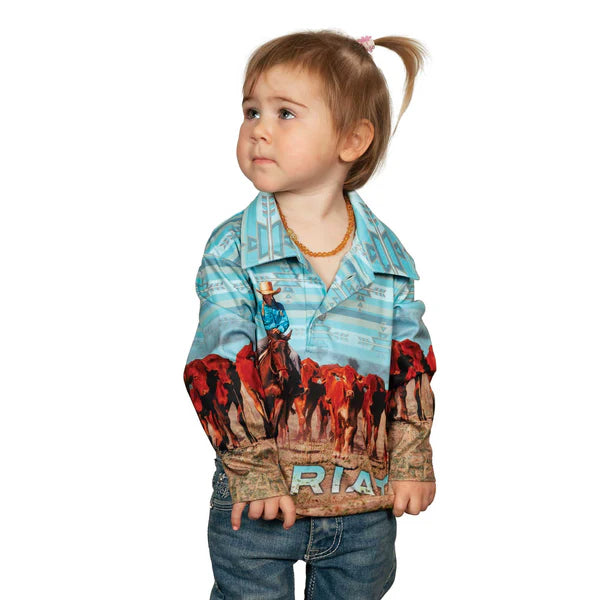ARIAT KDS FISHING SHIRT LITTLE COWGIRLS
