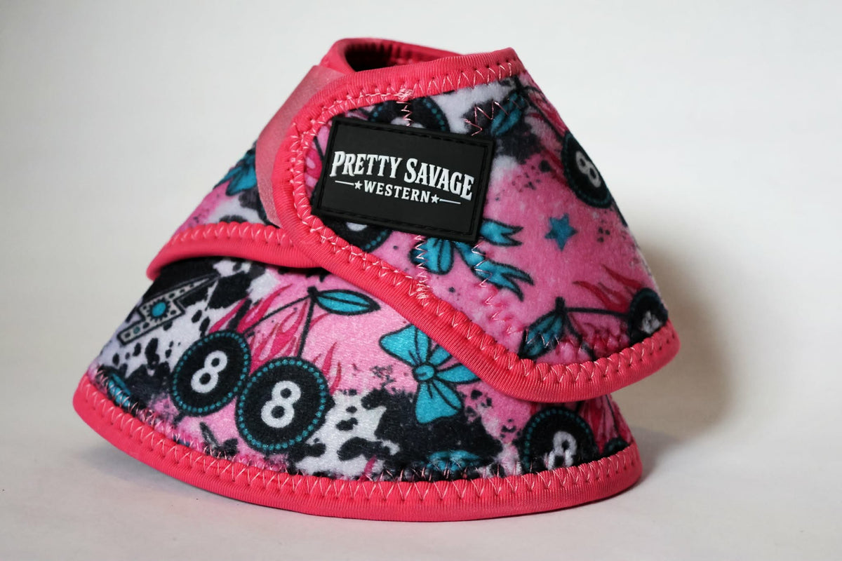 Pink 8 Ball Bell Boots