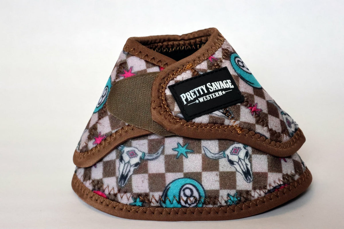 Western Checkered Bell Boots