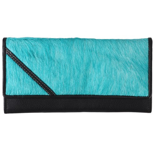 Fort Worth Beaded Cowhide Leather Purse