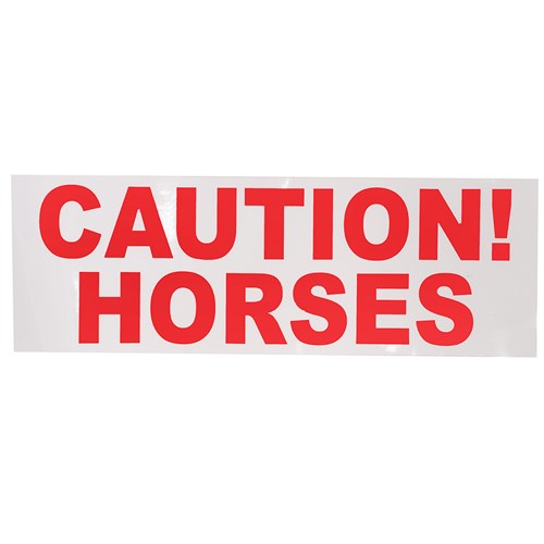 Large Sticker - Caution Horses