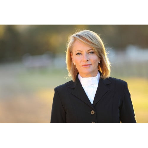 Stock Tie Four Row Crystals White