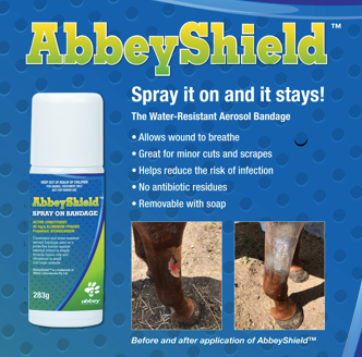 Abbeyshield Spray on Bandage
