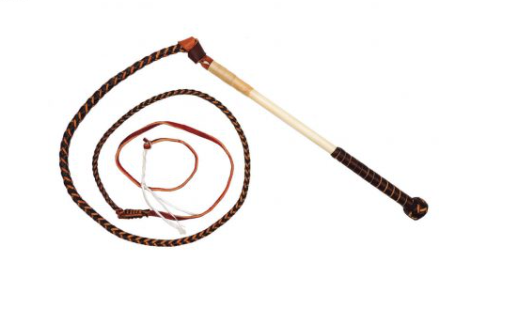 STK WHIP 4ft x 4 plait REDHIDE COMPLETE