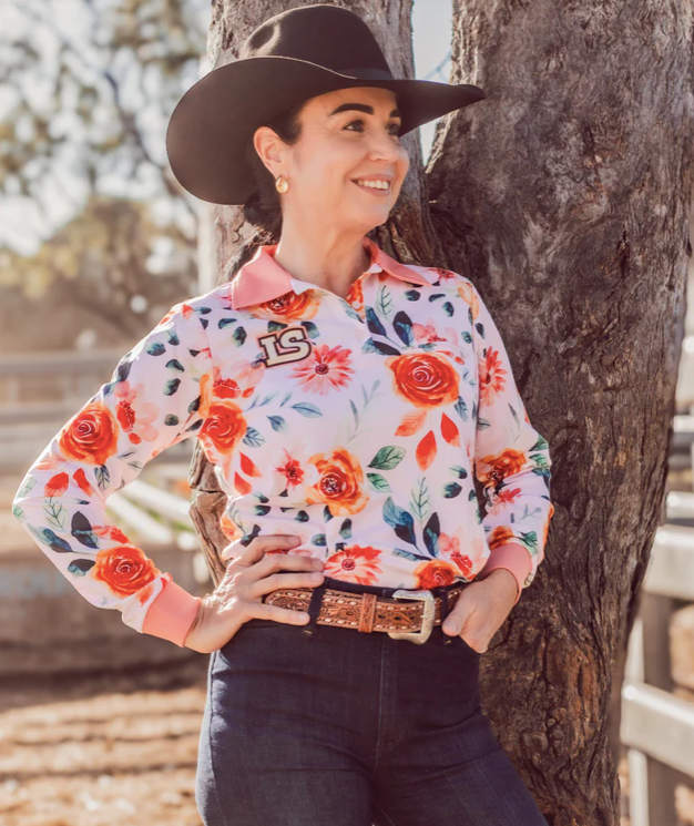 Little Spurs - Peach Rose Sun Protection Shirt