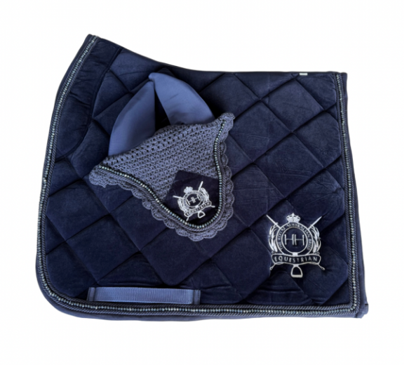 HH Navy Velvet SaddlePad Dressage