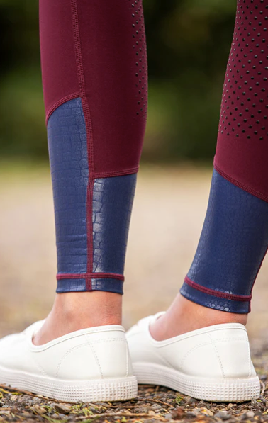 BARE Performance Riding Tights - Ruby Croc
