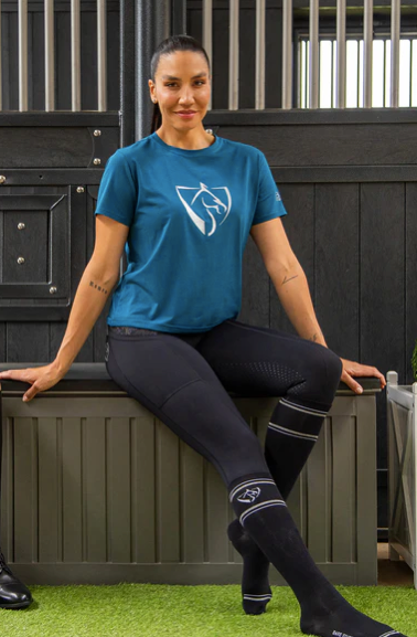 BARE Silver Logo T-Shirt - Petrol