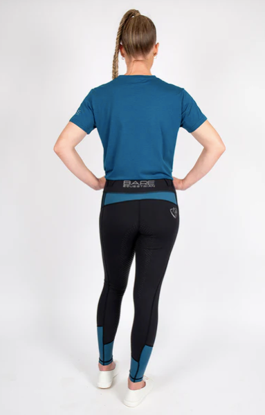 BARE Silver Logo T-Shirt - Petrol