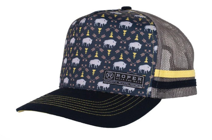 ROPER TRUCKER CAP BISON PRINT