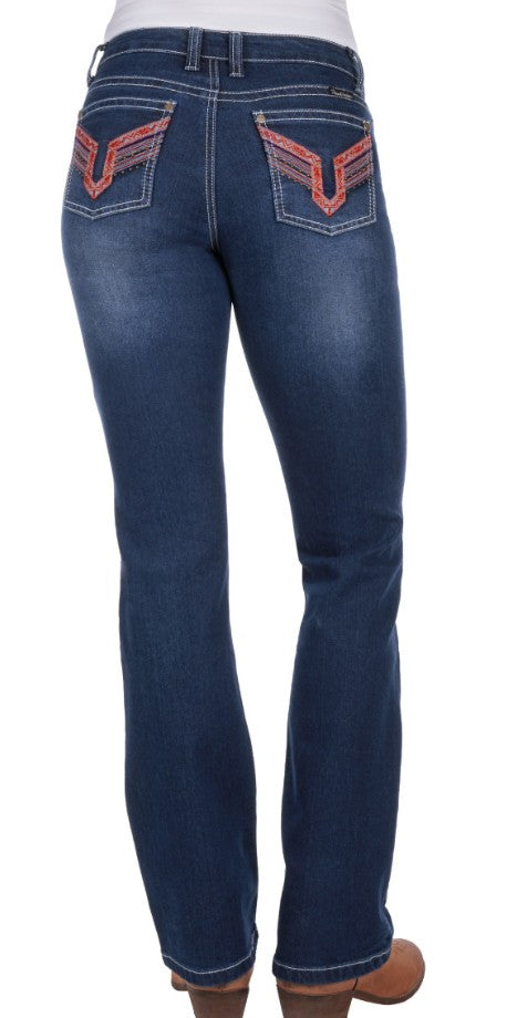 WMNS AZTEC BOOT CUT JEANS