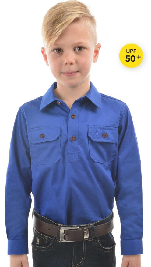 KIDS HEAVY DRILL LS SHIRT