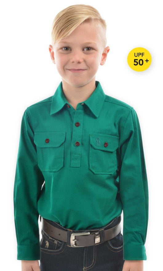 KIDS HEAVY DRILL LS SHIRT