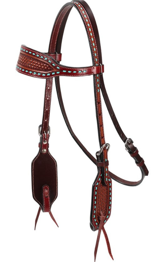 Turquoise Basket Headstall Turquoise