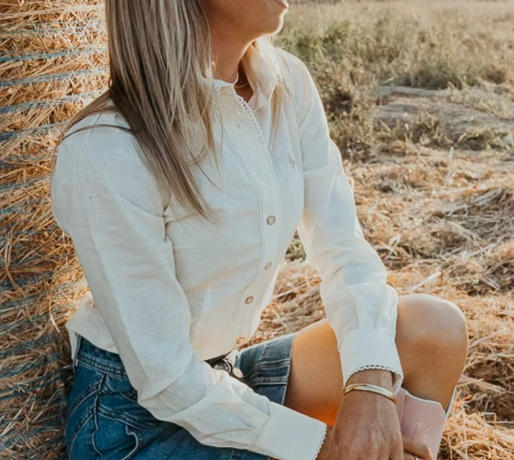 Off White with Gold Detail