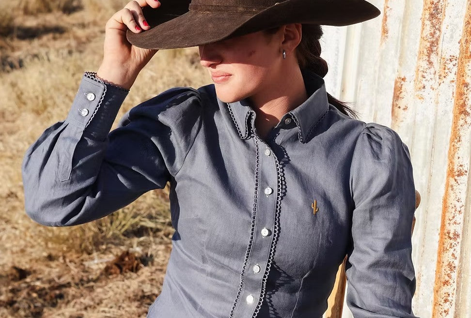 Denim Blue w Gold Detail