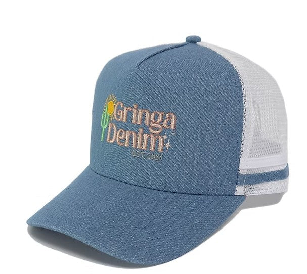 Blue Denim Trucker Cap