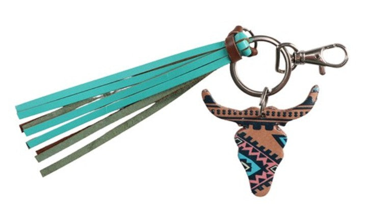 Long Horn Tassel Key Ring