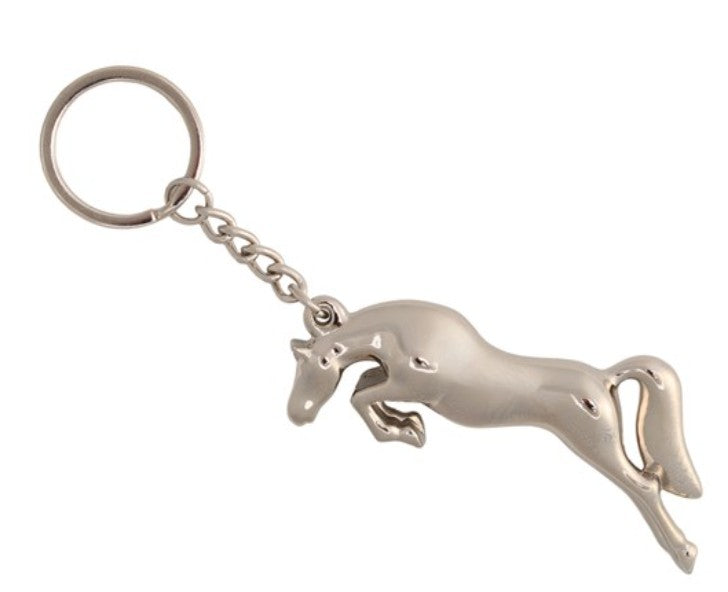 3D Key Ring-ShowJumper Silver