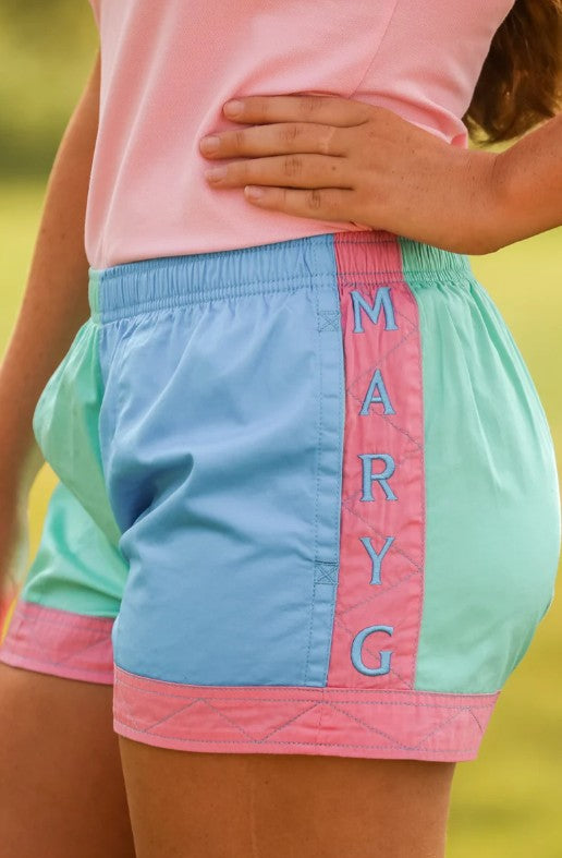 Mary G - Old School Harlequin Panel Shorts