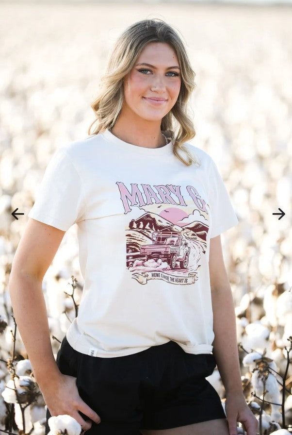 MG Womens Classic T-Shirt "Home is Where the Heart Is"