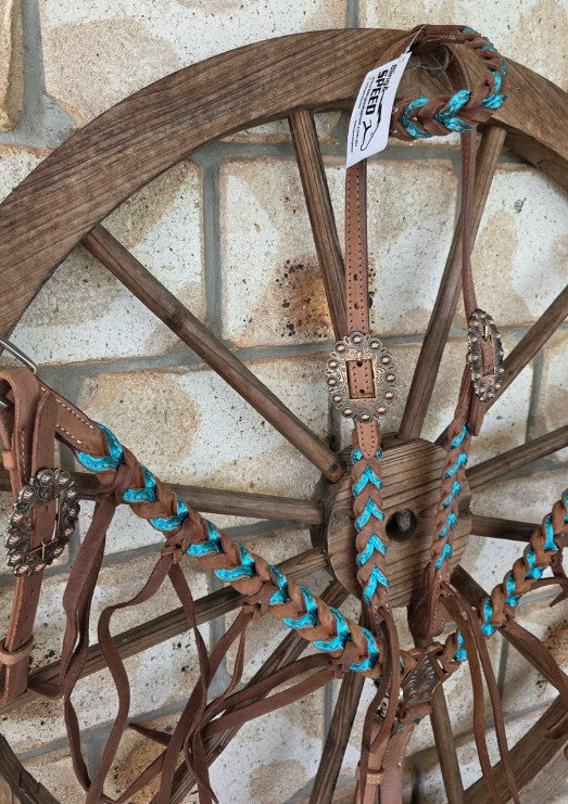 Metallic Plait Breastcollar Bridle Set