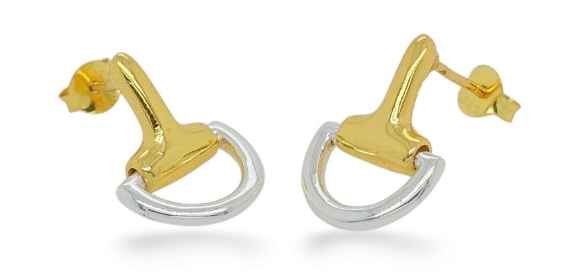 EARRINGS S/S &amp; YGP BIT STUD