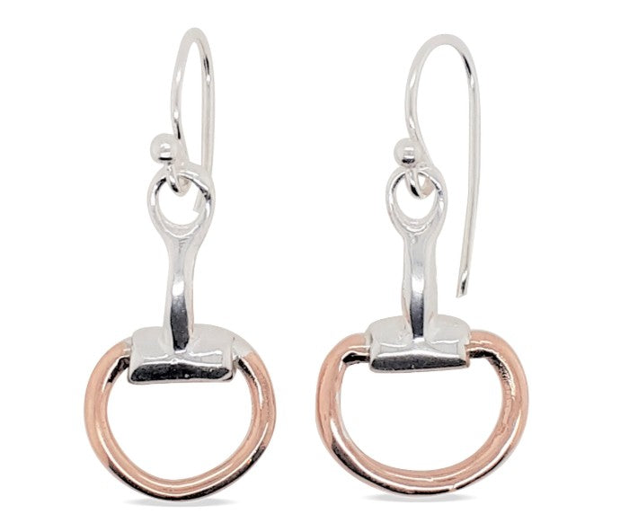 EARRINGS S/S &amp; RGP HORSE BIT
