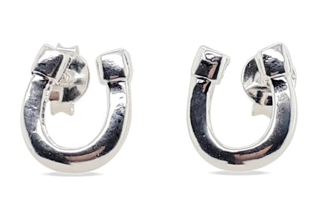 EARRINGS S/S UPRIGHT HORSE SHO