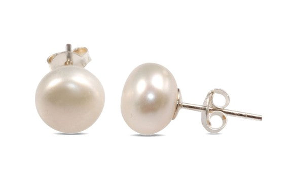 EARRINGS S/S 9mm PEARL STUDS