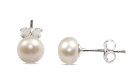 EARRINGS S/S F/W PEARL 6mm STD