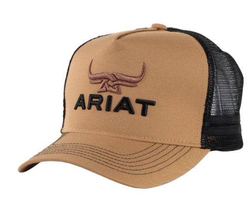 Ariat Bull Horn Trucker Cap Black/Khaki