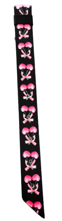Ezy Ride Latigo Pattern Nylon Offside Bows and Cherries