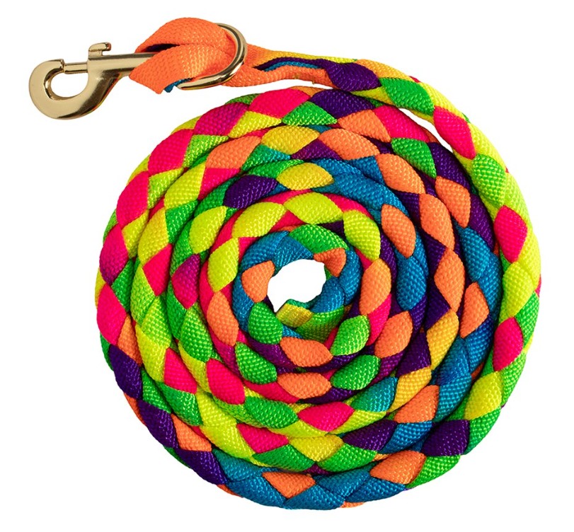 Hand Braided Poly Lead Rainbow
