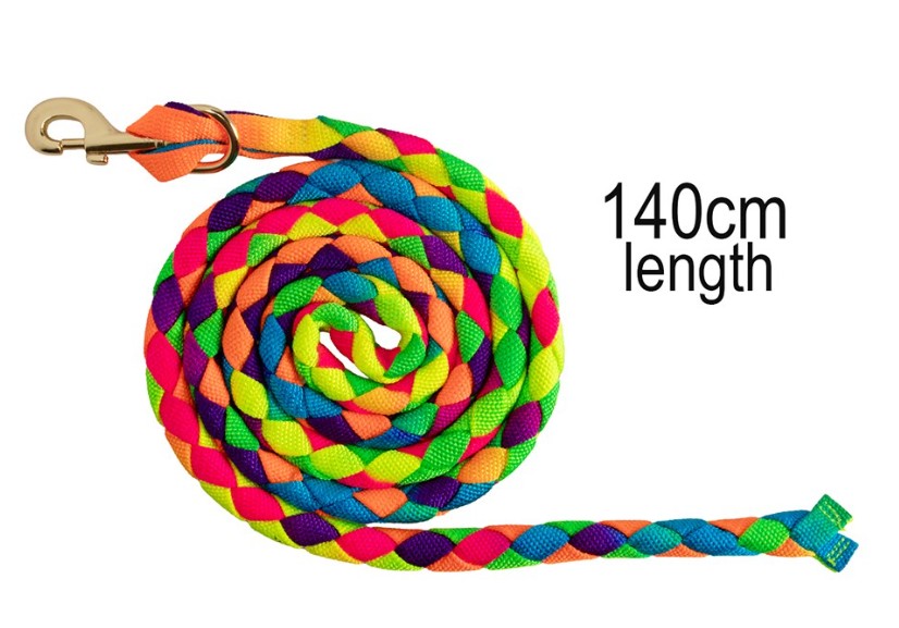 Hand Braided Poly Lead Rainbow