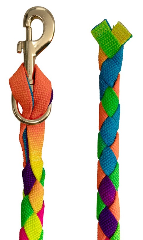Hand Braided Poly Lead Rainbow