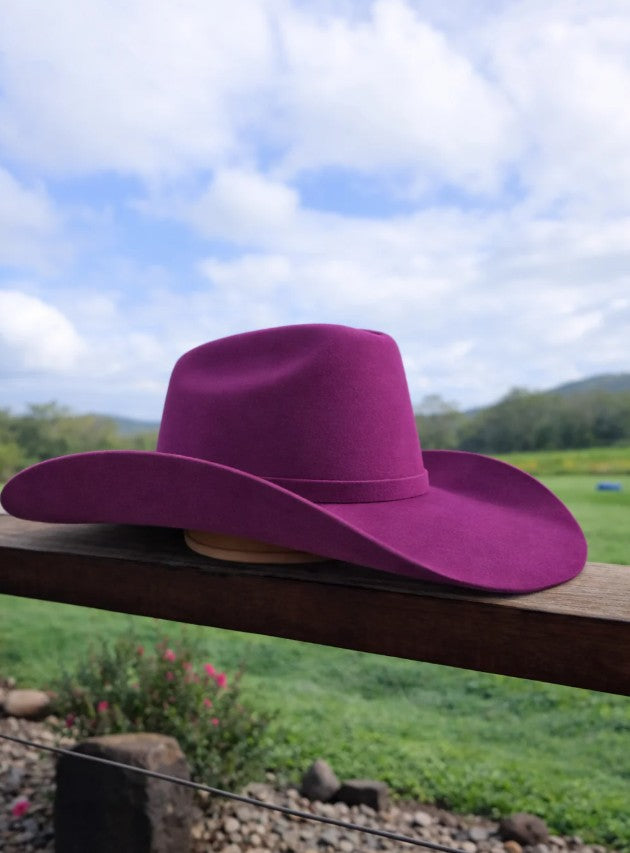 Desert Crown Felt Hat - Magenta