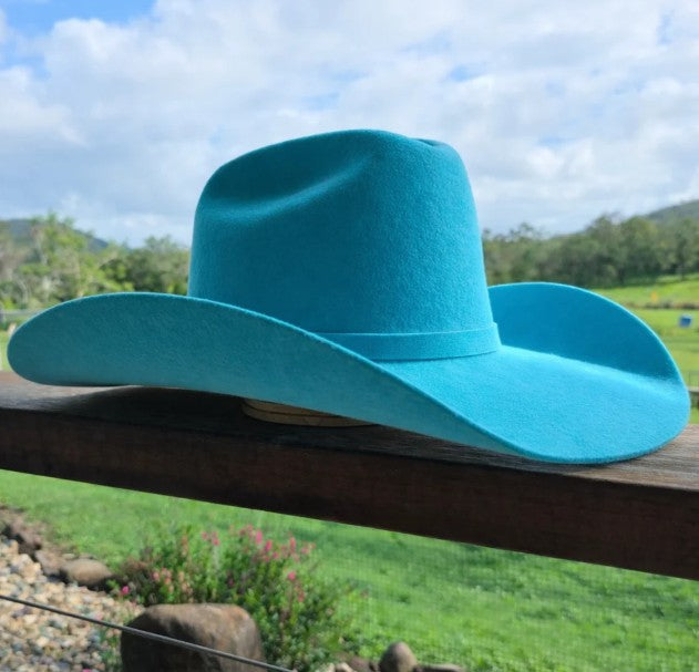 Desert Crown Felt Hat - Turquoise